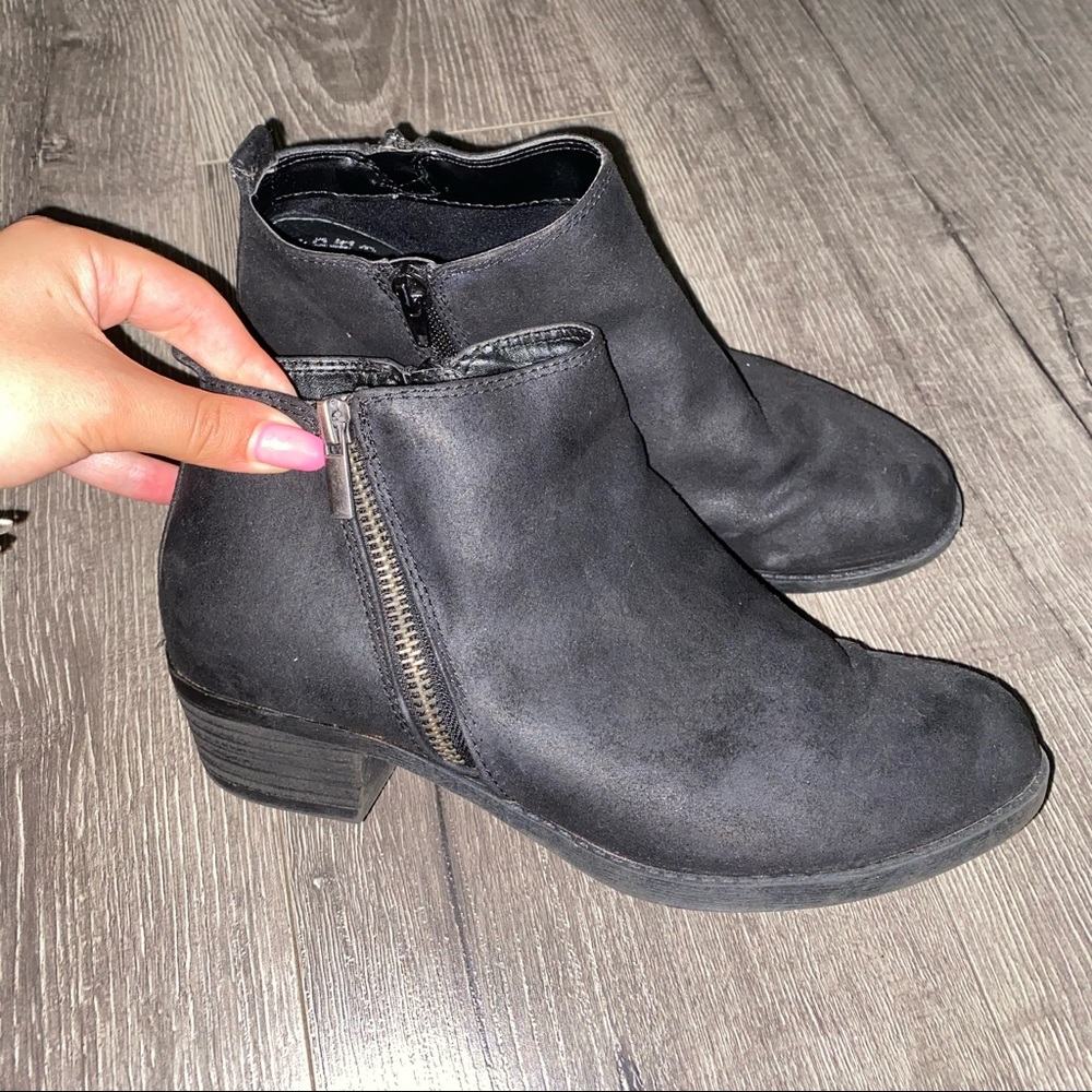 Black ankle booties